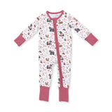 Southern Woodland Animals - Pink Bamboo Romper