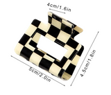 Checkered Claw Clip 3-Pack