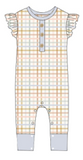 Bloom Check Bamboo Romper