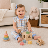 Bloom Check Bamboo Romper
