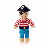 Handcrafted Pirate Rattle – Organic Cotton Crochet