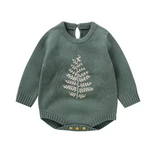Little Spruce Embroidered Sweater Romper
