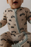 Dirt Bikes Long Sleeve Zip Romper