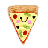Pizza Slice - Organic Cotton Crochet Baby Toy Rattle