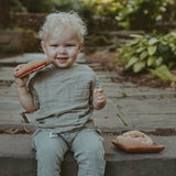 Pizza Slice - Organic Cotton Crochet Baby Toy Rattle