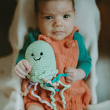 Jellyfish Baby Rattle – Handmade Organic Cotton