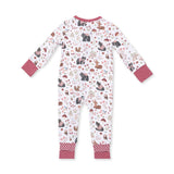 Southern Woodland Animals - Pink Bamboo Romper