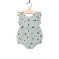 Overall Flutter Romper- Eucalyptus