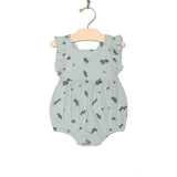 Overall Flutter Romper- Eucalyptus