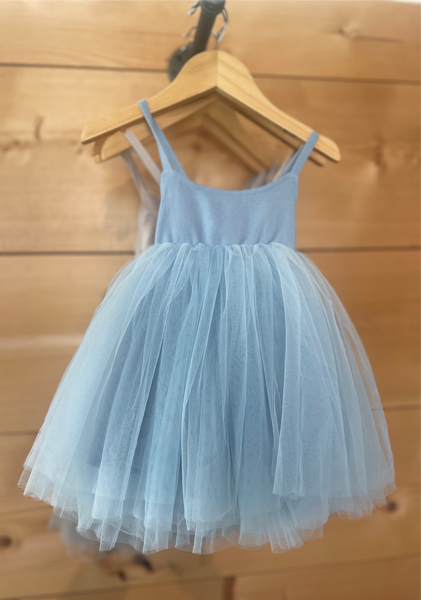 Pixie Dress - Powder Blue Rose + Ev Children's Boutique Pixie Dress - Powder Blue Rose + Ev Children's Boutique