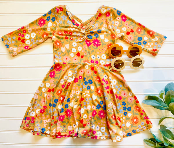 Falling for Floral Bamboo Twirl Dress