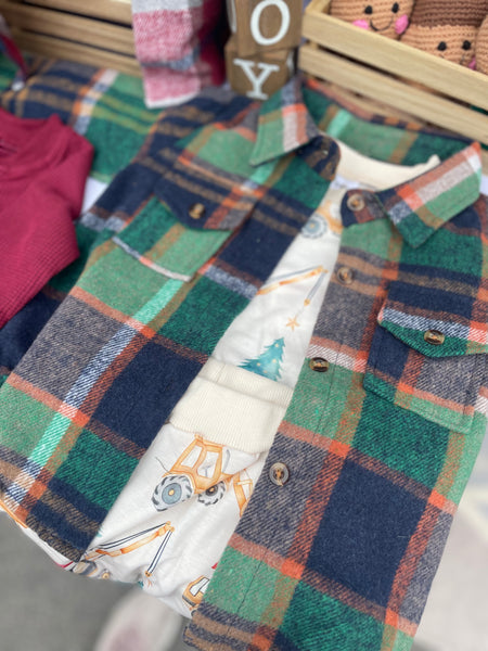 Long Sleeve Plaid Flannel Shirt