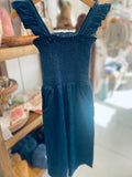 Denim Ruffle Jumpsuit