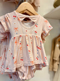 Cherry Coquette Bamboo Romper
