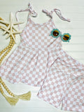 Winnie 2Pc Dress Set - Blush Check
