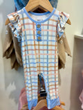 Bloom Check Bamboo Romper