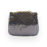 Floral Appliques Sequin Purse