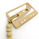Cassette Tape Silicone Teether w/Clip