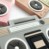Boom Box Silicone Teether with Clip - Light Pink