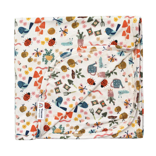 Garden Friends Bamboo Swaddling Blanket