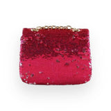 Floral Appliques Sequin Purse