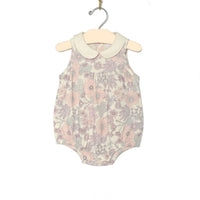Vintage Floral Collar Romper