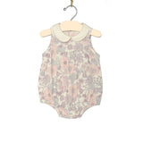 Vintage Floral Collar Romper