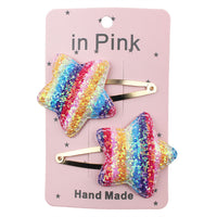 Glitter & Sparkle Hair Clip Sets - Multiple Colors